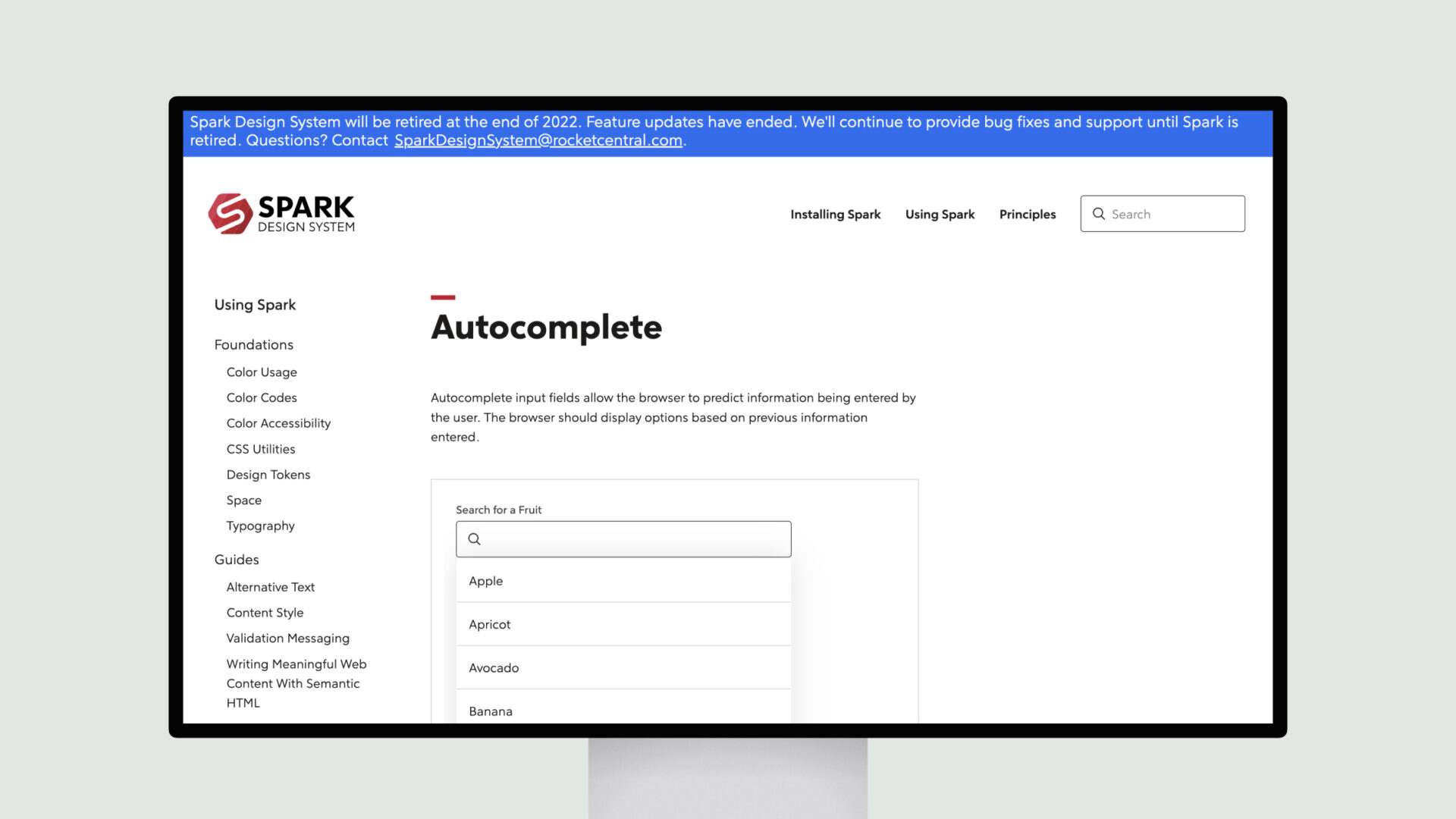 Spark Design System – Autocomplete