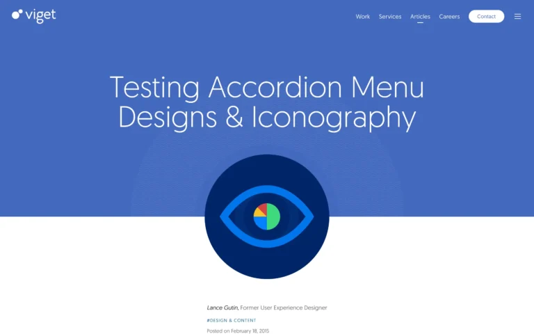 Testing Accordion Menu Designs & Iconography