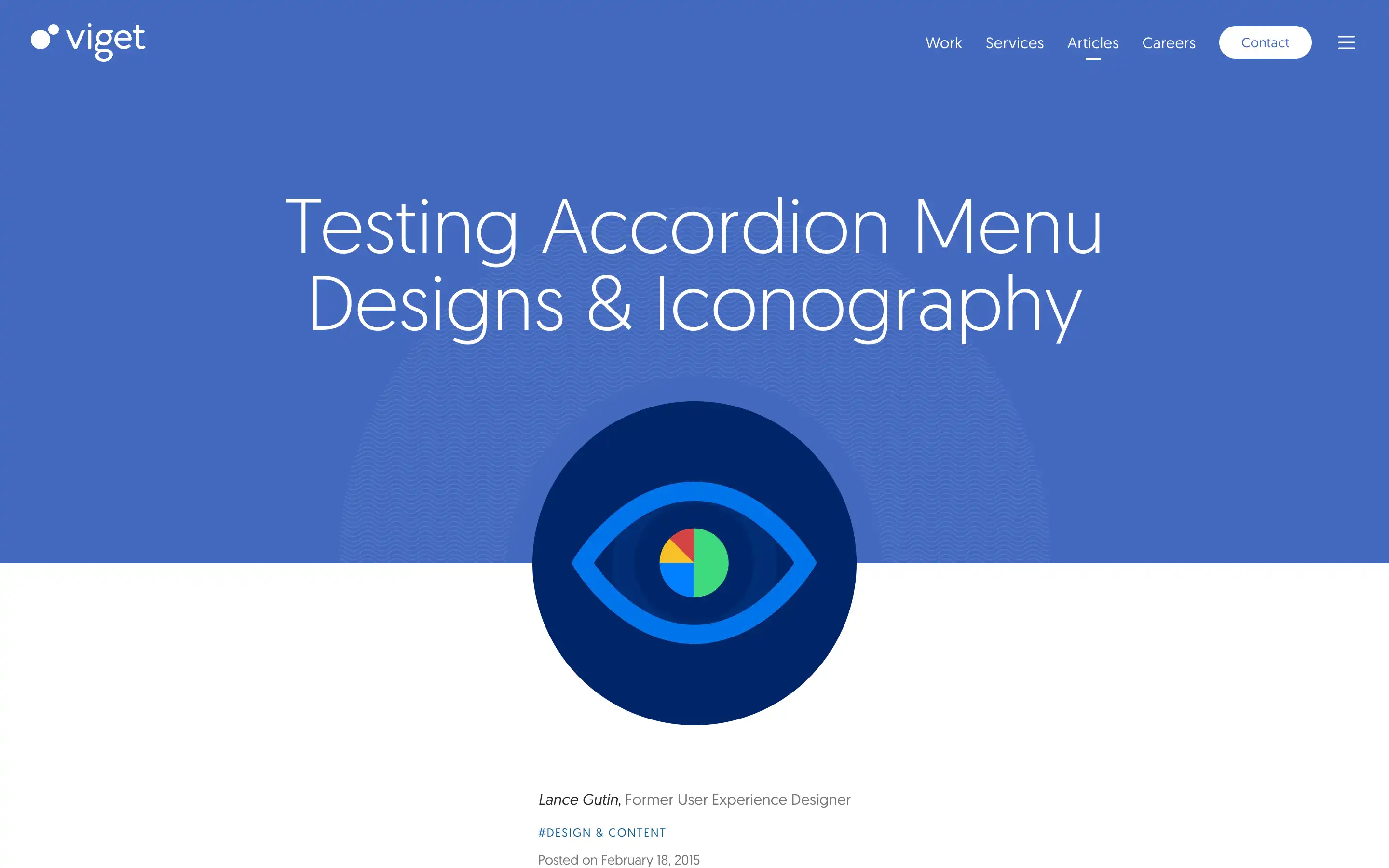 Accordion menu design and iconography insights