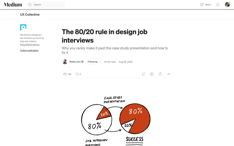 The 80/20 rule in design job interviews
