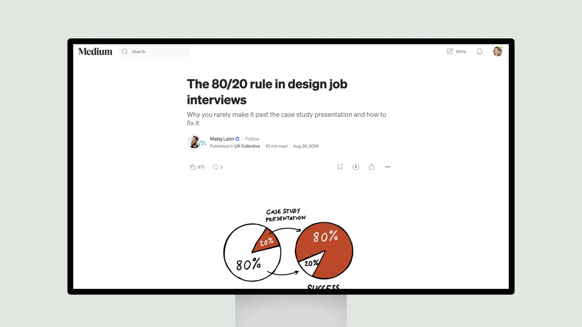 The 80/20 rule in design job interviews