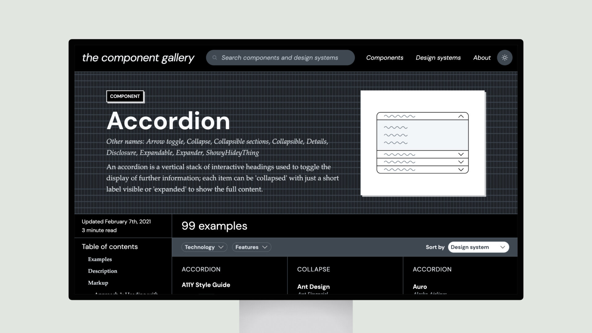 The Component Gallery – Accordion