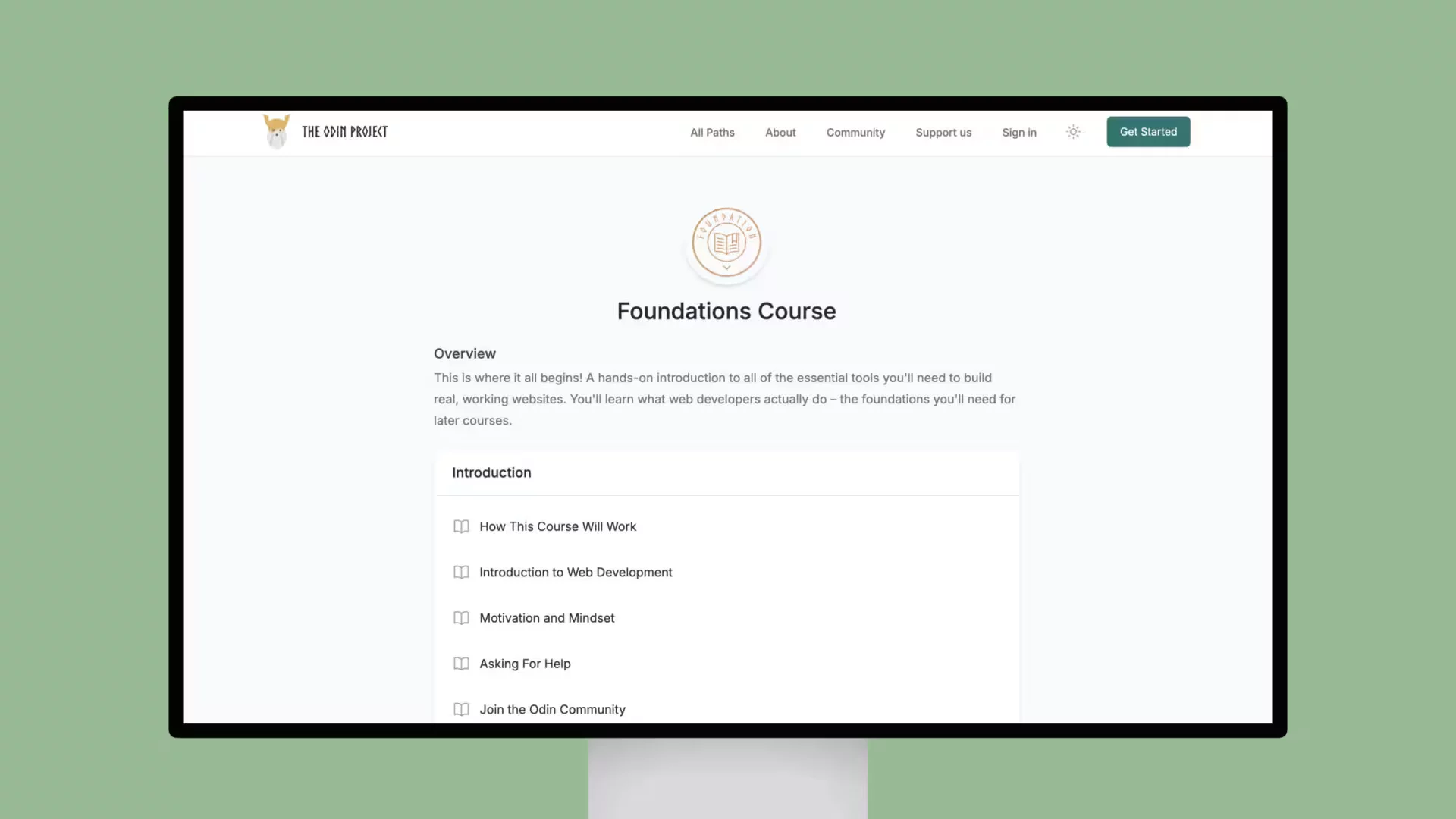 the odin project foundations course