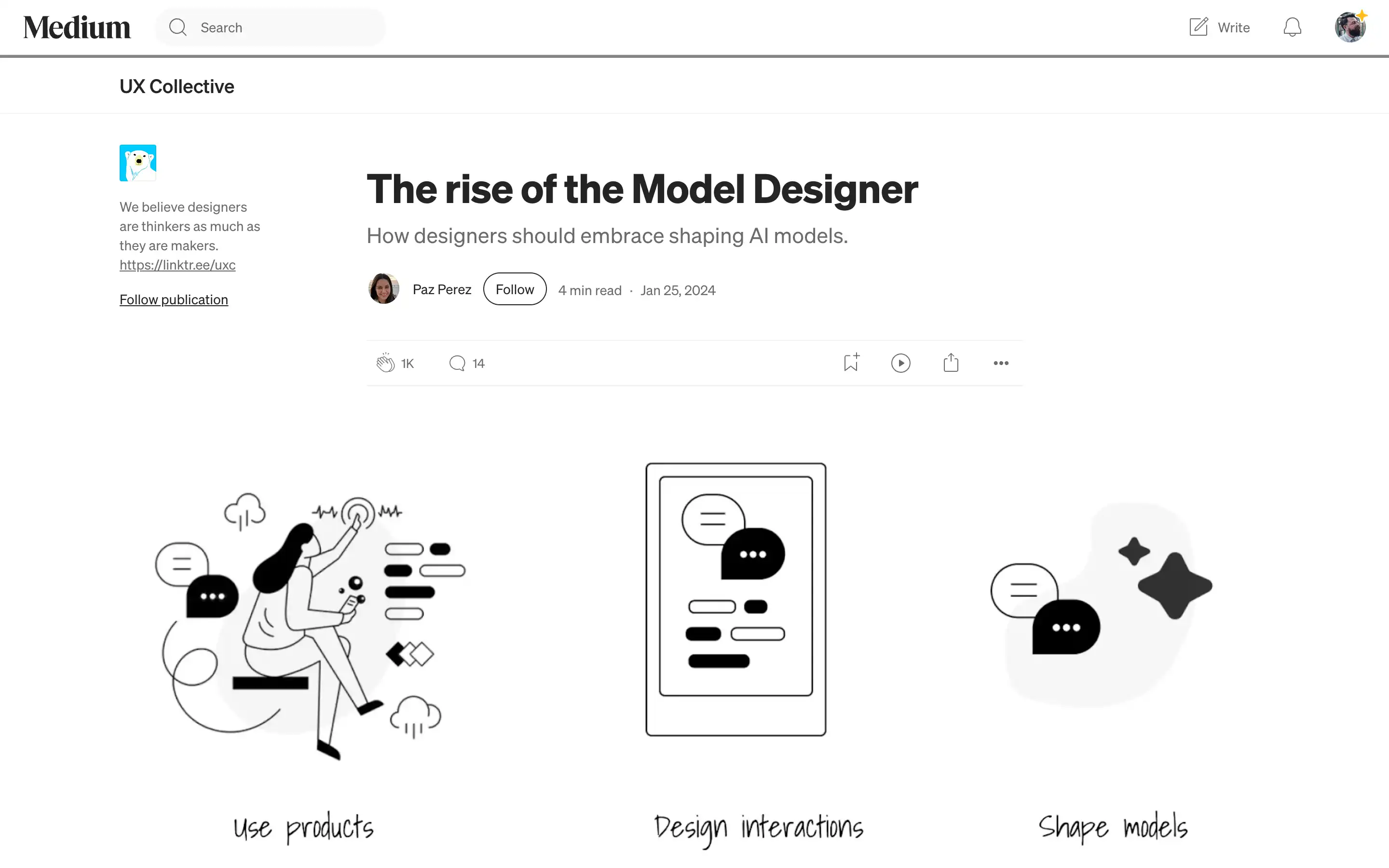 Illustration of designers shaping AI models.