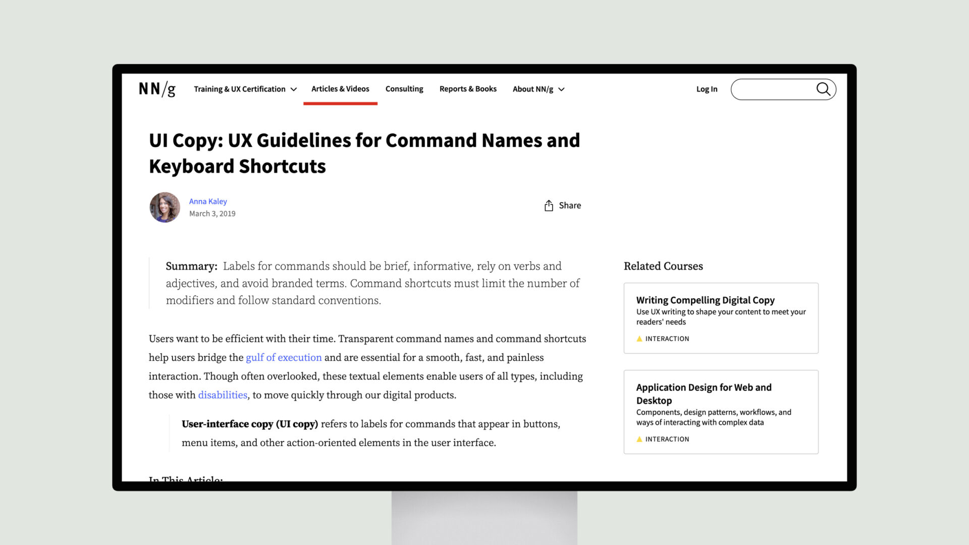 UI Copy: UX Guidelines for Command Names and Keyboard Shortcuts