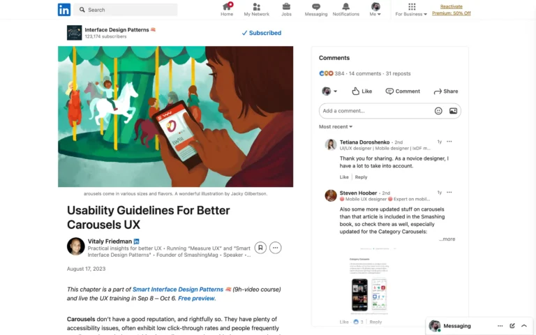 Usability Guidelines For Better Carousels UX