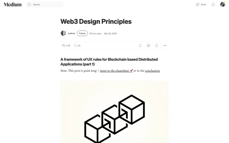 Web3 Design Principles –  A framework of UX rules for Blockchain