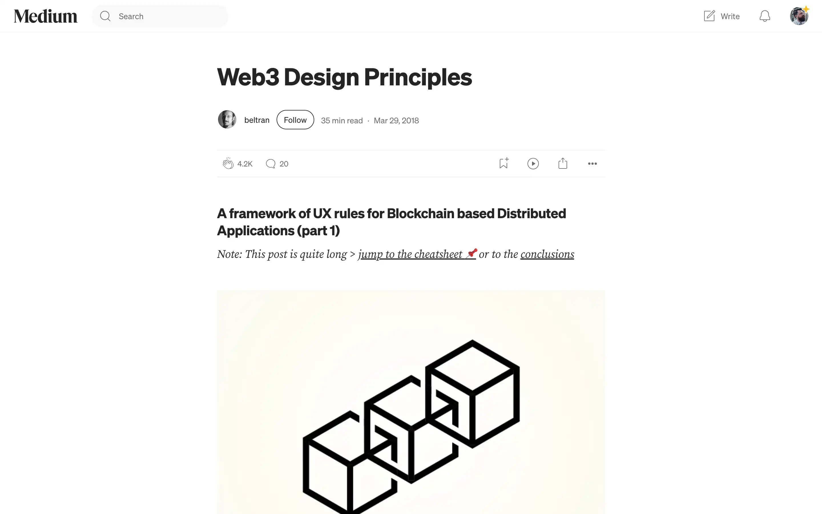 Three connected cubes illustration
