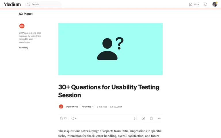30+ Questions for Usability Testing Session