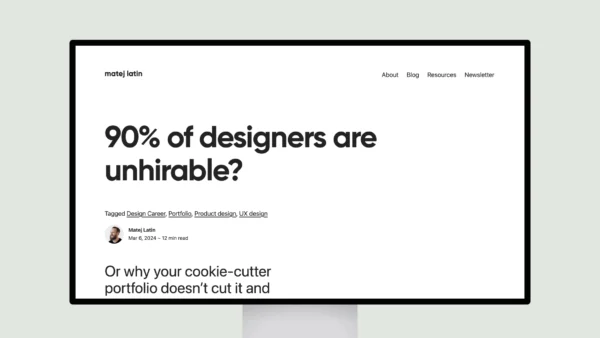 90% of designers are unhirable?