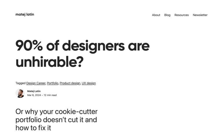 90% of designers are unhirable?