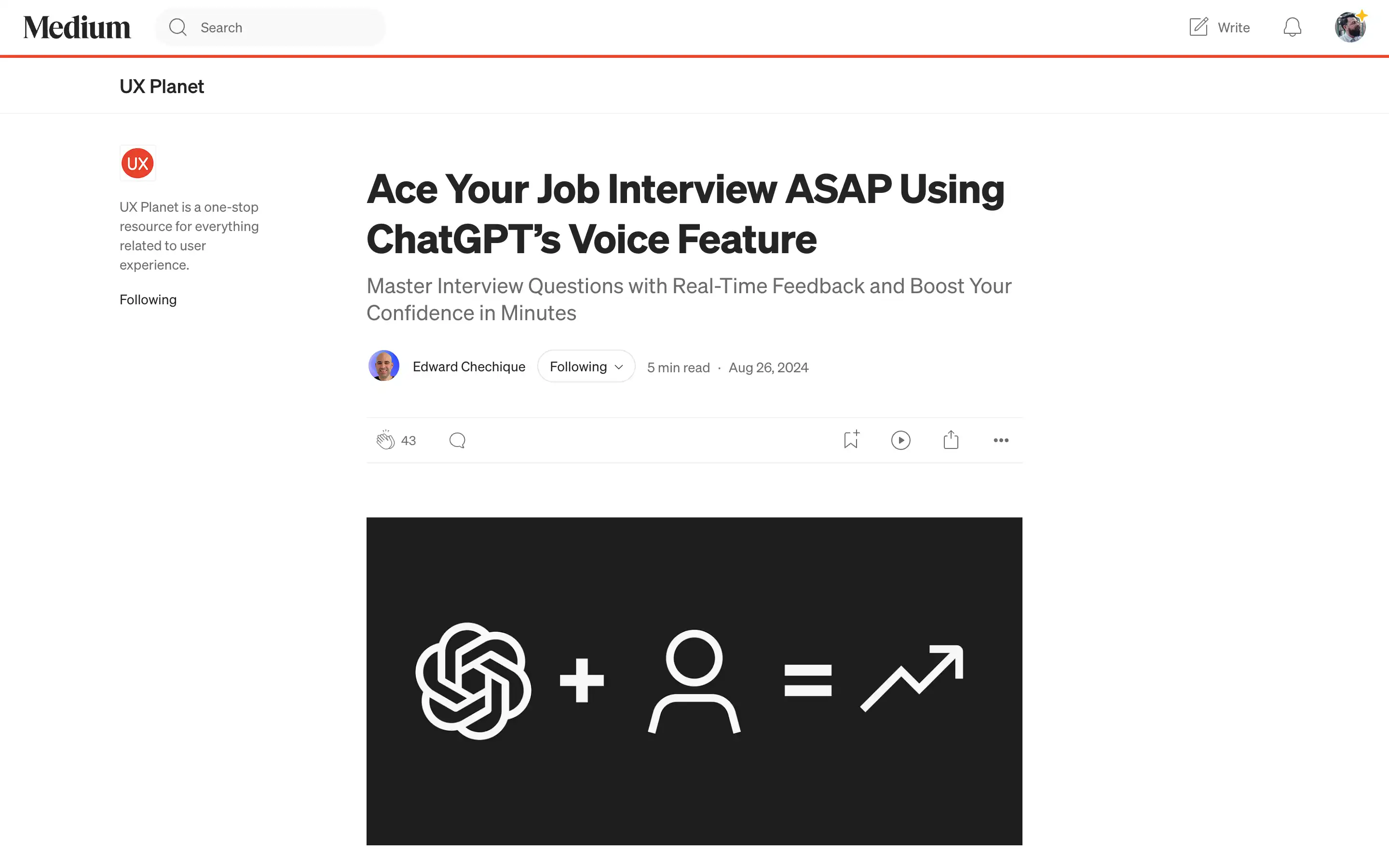 ChatGPT improves interview performance illustration.