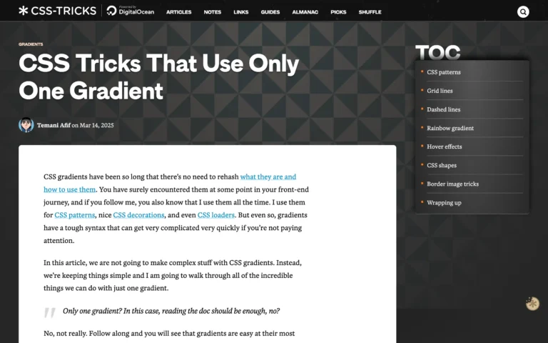 CSS Tricks That Use Only One Gradient