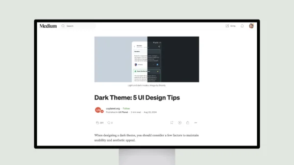 Dark Theme: 5 UI Design Tips