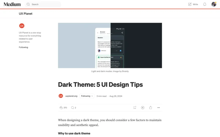 Dark Theme: 5 UI Design Tips