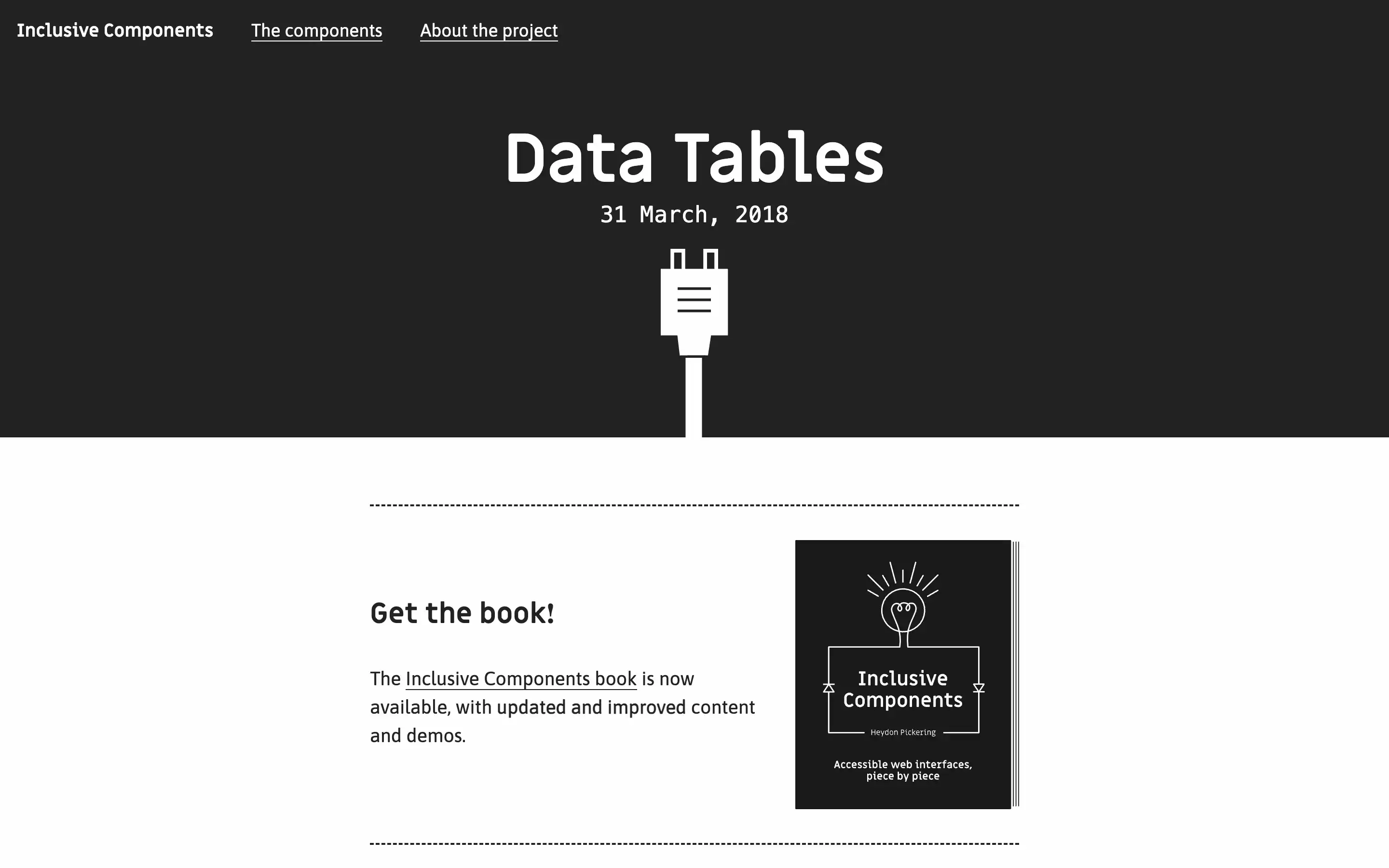 Inclusive Components book on accessible web interfaces.