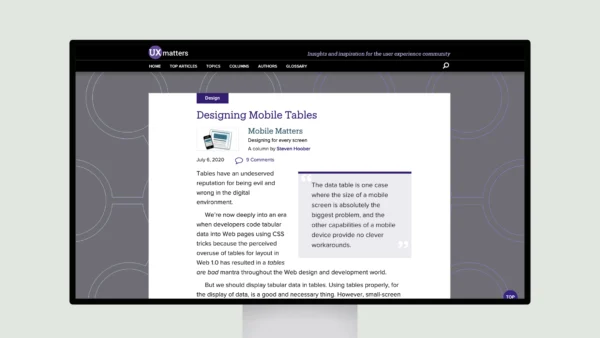 Designing Mobile Tables