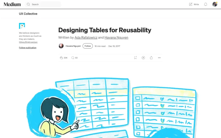 Designing Tables for Reusability