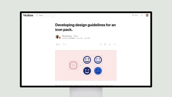 Developing design guidelines for an icon pack