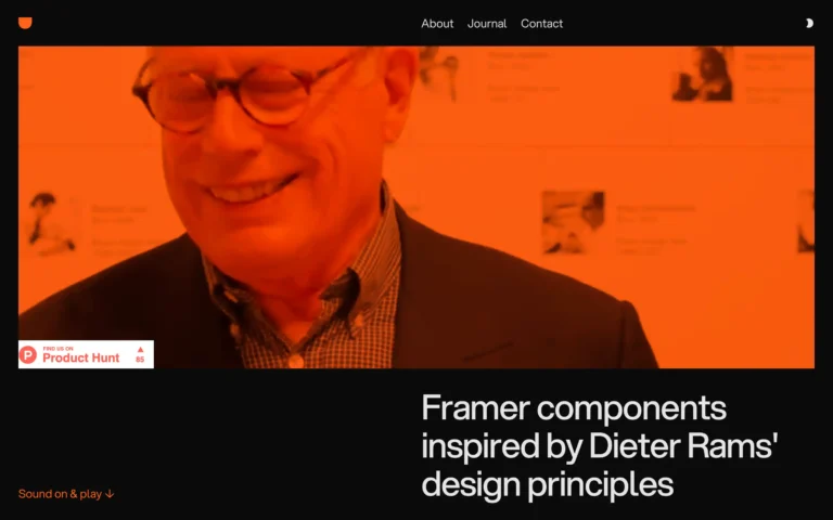 Drams – Framer components inspired by Dieter Rams principles