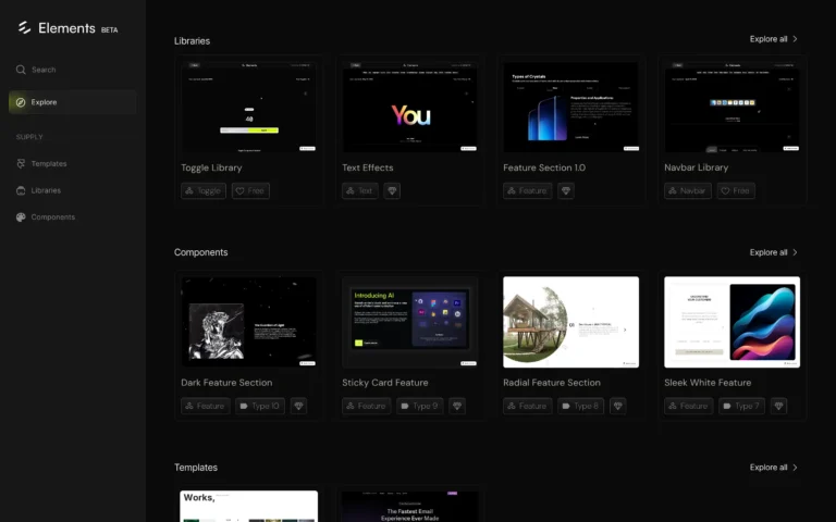Elements – Framer Design Library and Components