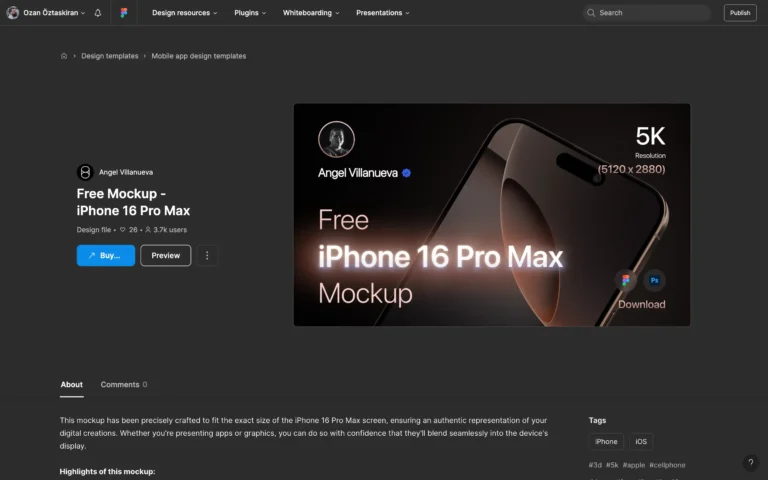 Free Mockup – iPhone 16 Pro Max