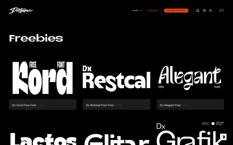 Dirtyline Studio – font freebies