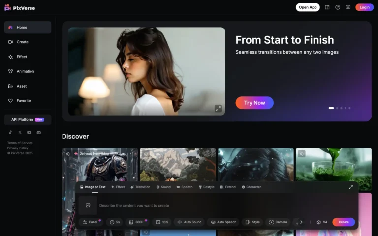 PixVerse – Create breath-taking videos with AI
