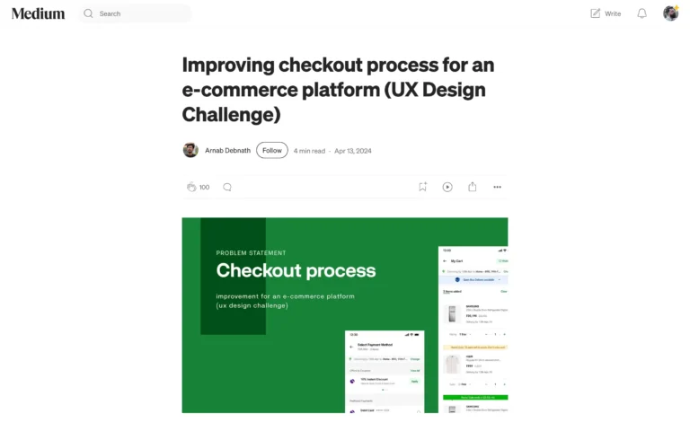 Improving Checkout Process for an E-Commerce Platform (UX Design Challenge)