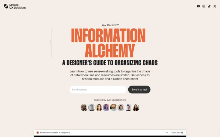 Information Alchemy – A Designer’s Guide to Organizing Chaos