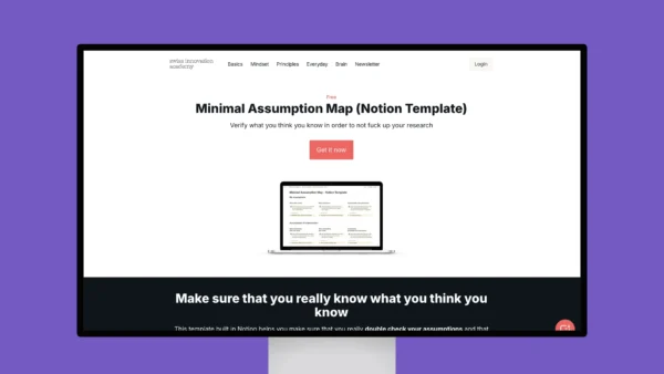 Minimal Assumption Map (Notion Template)