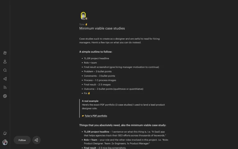 Minimum viable case studies