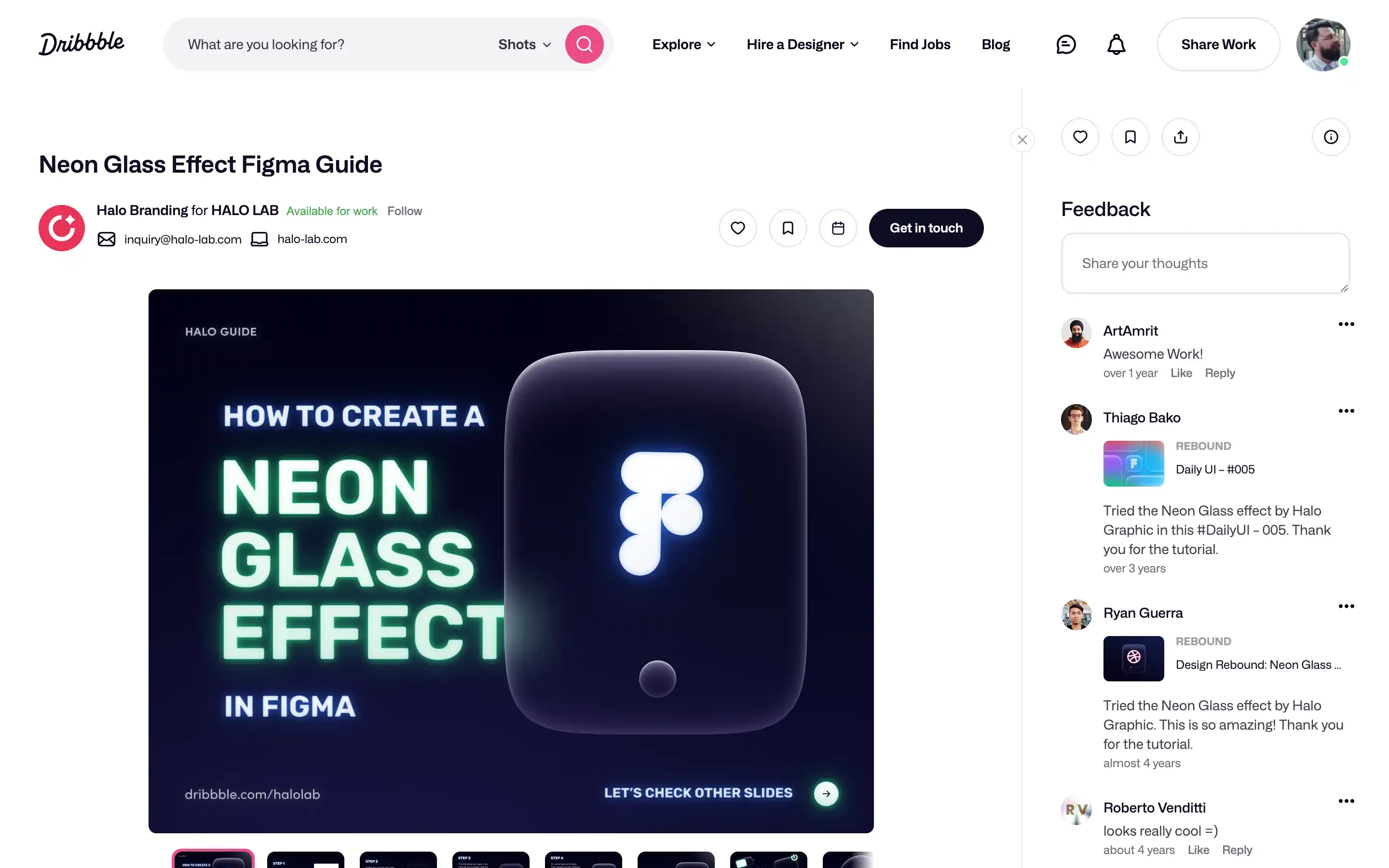 Neon Glass Effect tutorial for Figma design tool.