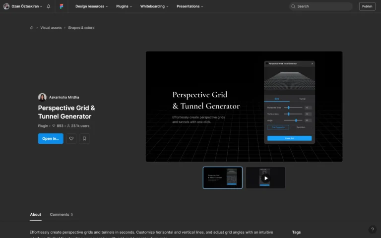 Perspective Grid & Tunnel Generator