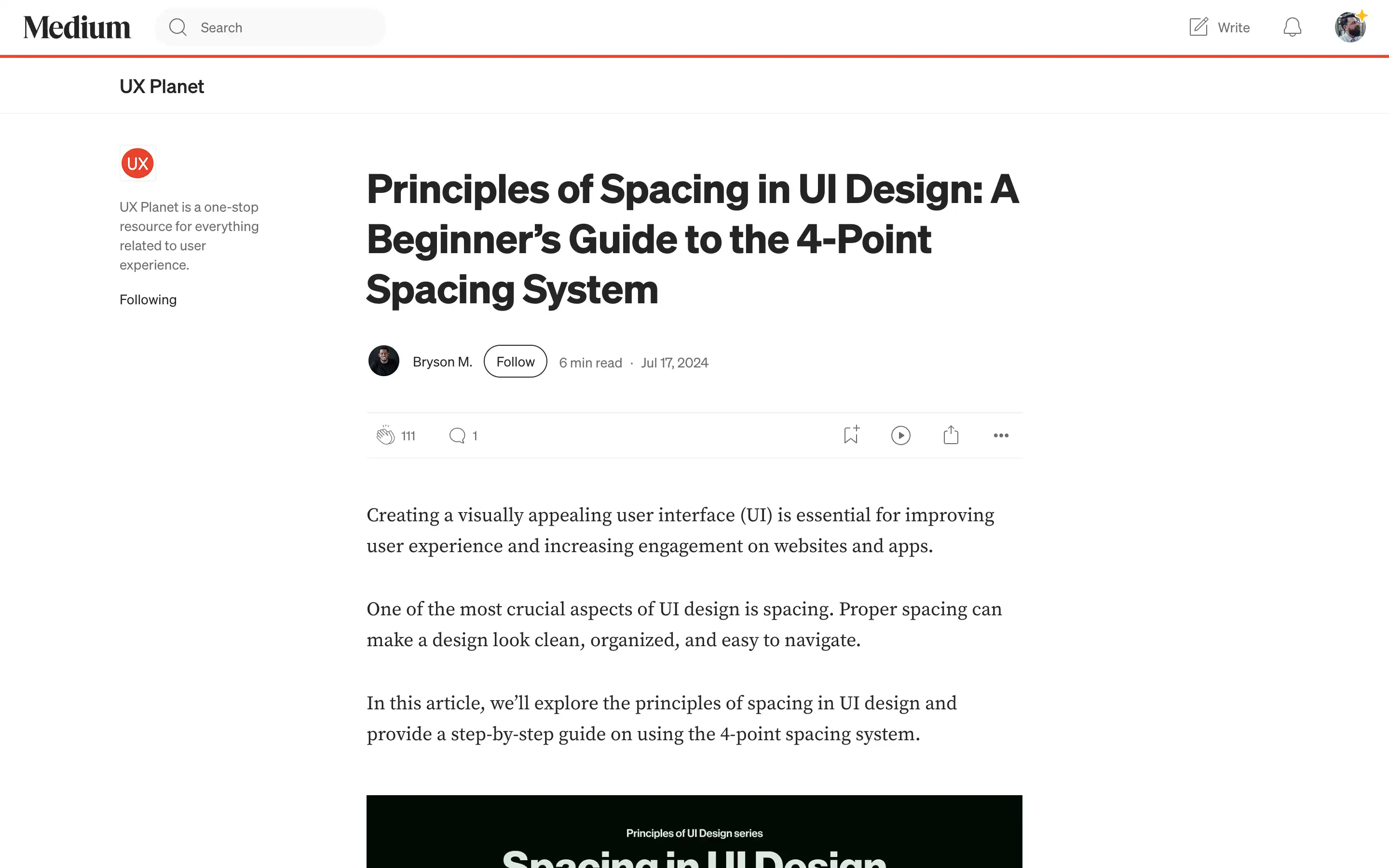 Guide to UI spacing with 4-point system