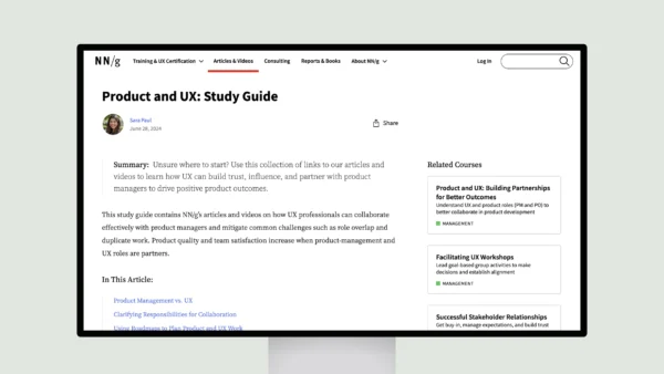 Product and UX: Study Guide