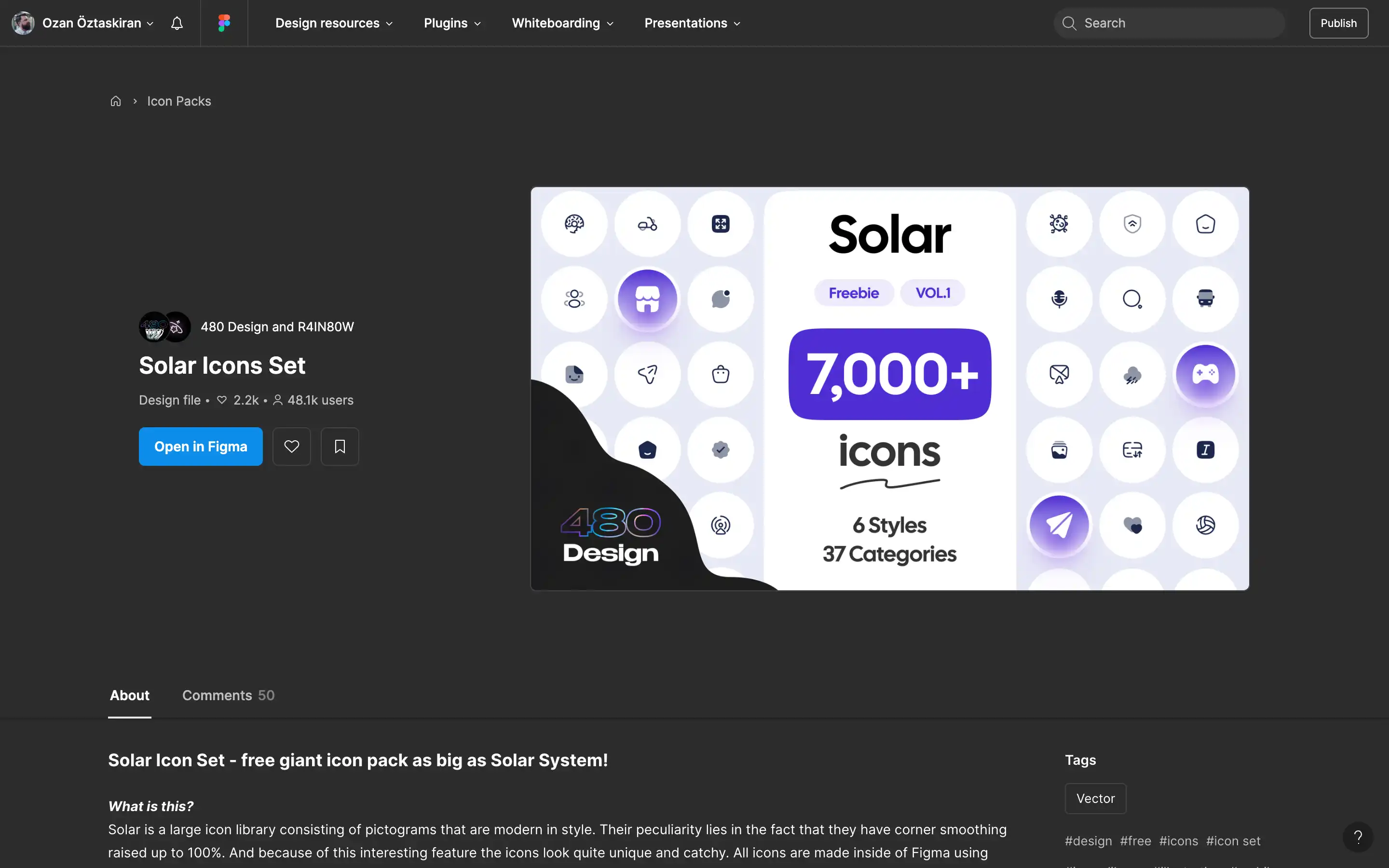 Solar Icons Set with 7,000+ icons, 6 styles.