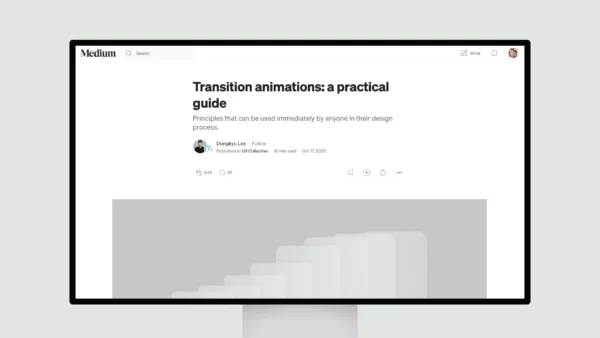 Transition animations: a practical guide