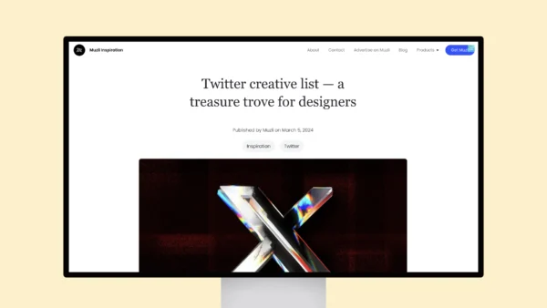 Twitter creative list — a treasure trove for designers