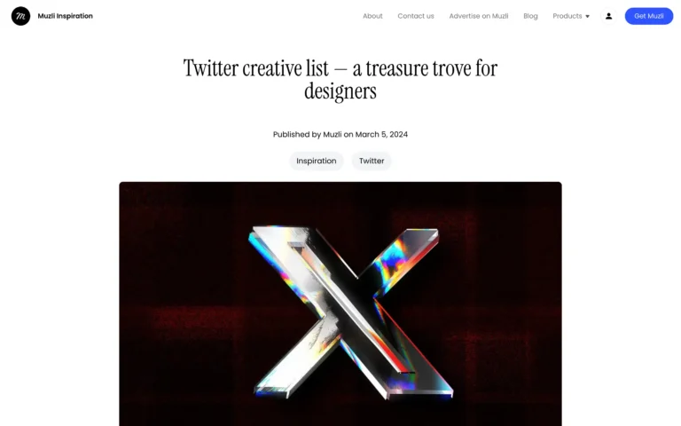 Twitter creative list — a treasure trove for designers