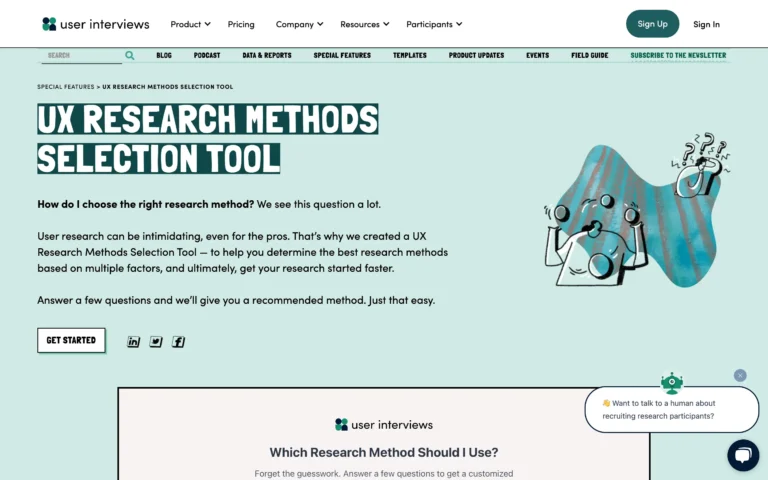 UX Research Methods Selection Tool