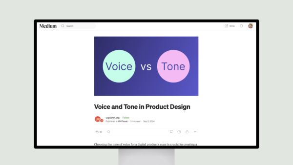 Voice and Tone in Product Design