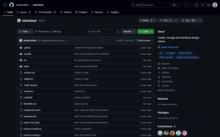 Tokenbase – create, manage, and distribute design tokens