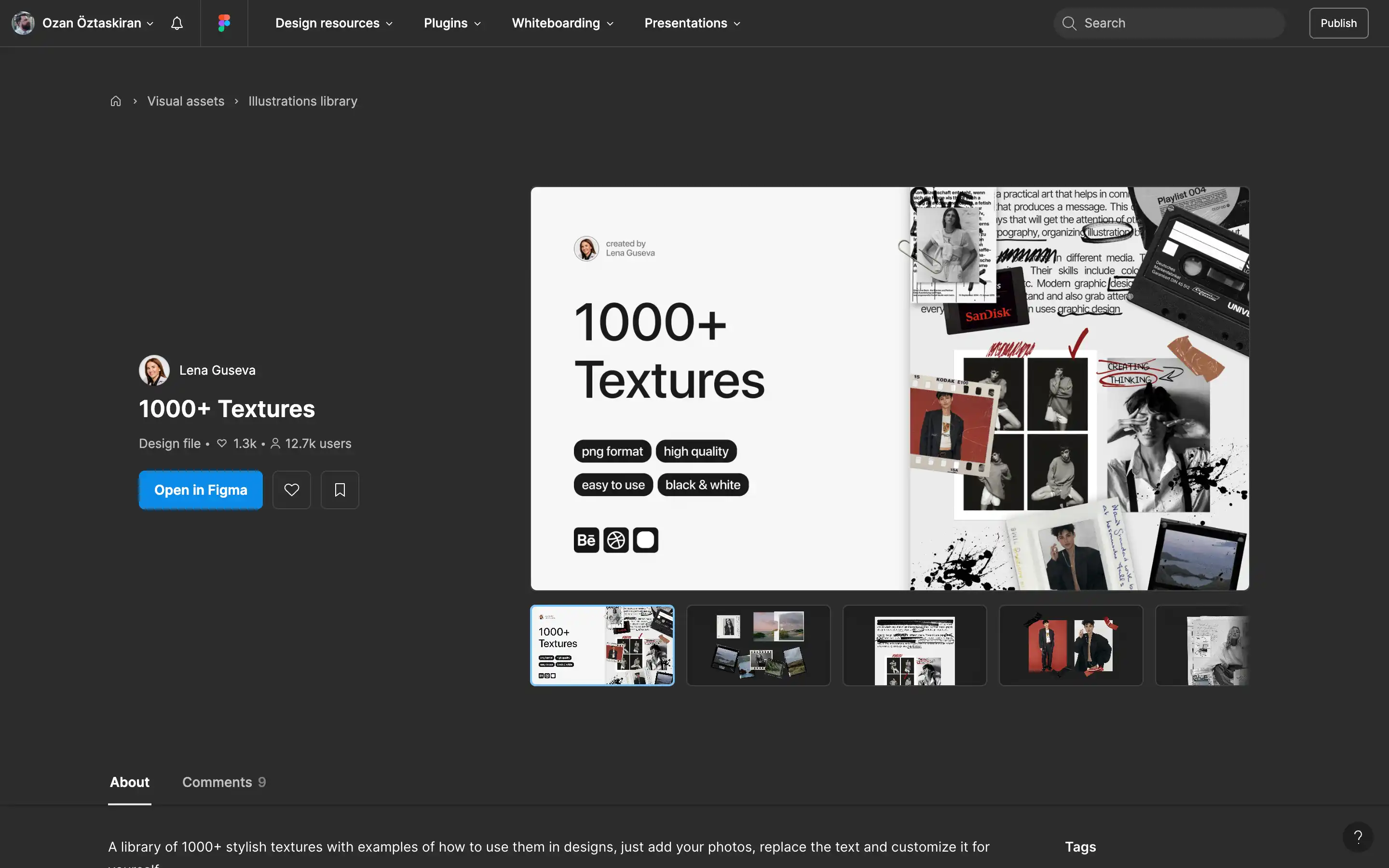 Collection of 1000+ textures for design projects.