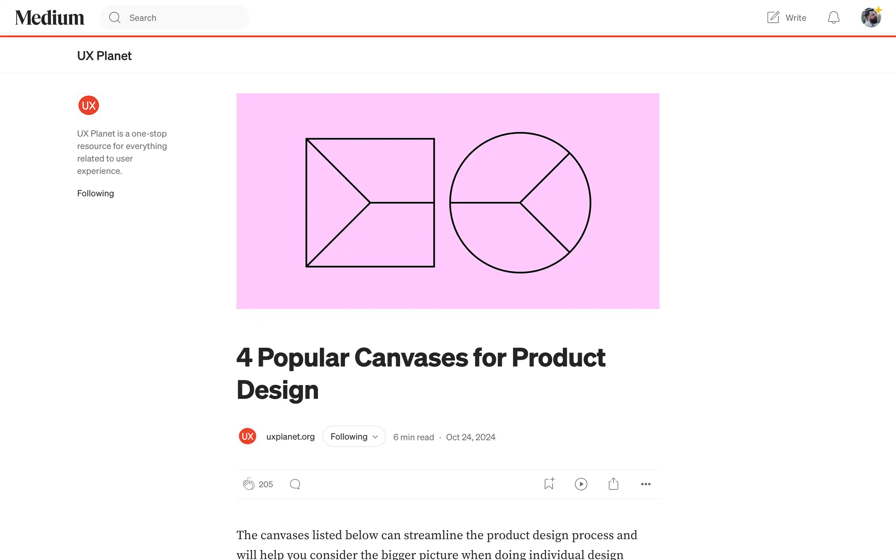 Geometric shapes for product design article.