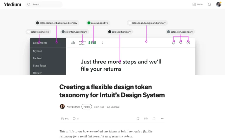 Creating a Flexible Design Token Taxonomy for Intuit’s Design System