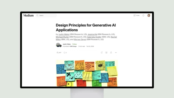 Design Principles for Generative AI Applications