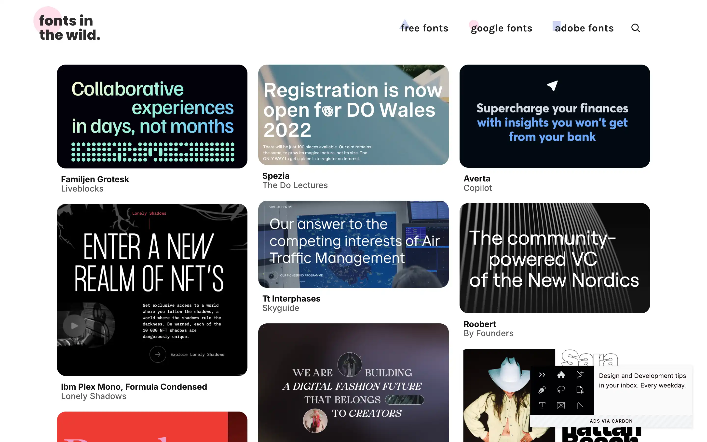 Collage of diverse fonts in advertisement designs.