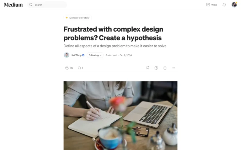 Frustrated with complex design problems? Create a hypothesis