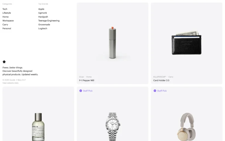 Goods – Discover beautifully designed physical products